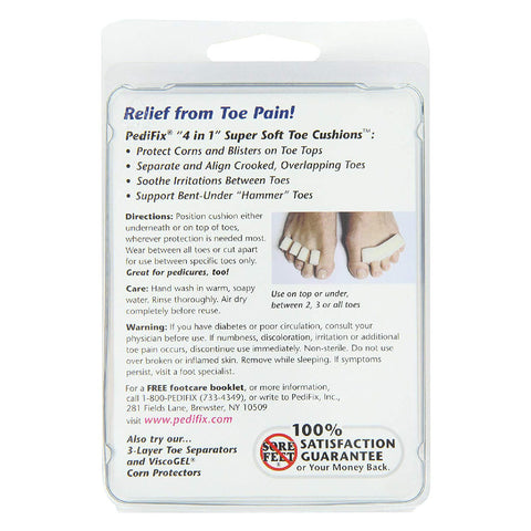 Pedifix ‘4 in 1’ Super-Soft Toe Cushions - Kin Care Medical Supply