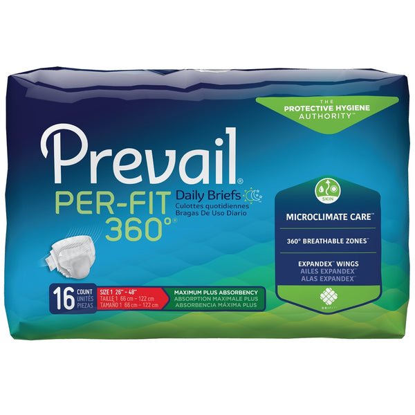 Prevail Per-Fit 360 Disposable Diaper Brief, Maximum Plus - Kin Care Medical Supply