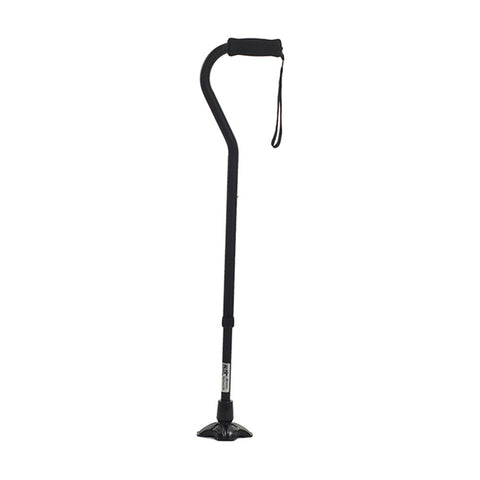Self Standing Offset Aluminum Cane Black - Kin Care Medical Supply