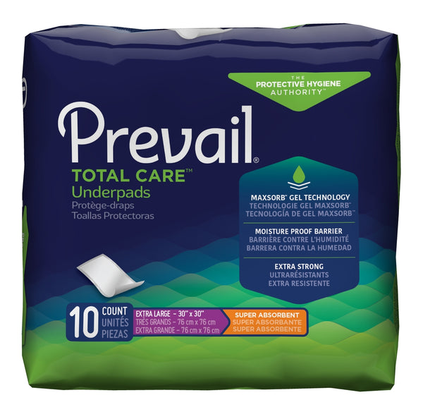 Prevail Total Care Disposable Underpad, Super - Kin Care Medical Supply