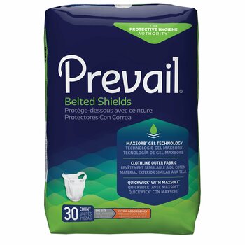 Prevail Belted Shields Disposable Belted Undergarment, Extra, One Size Fits Most - Kin Care Medical Supply