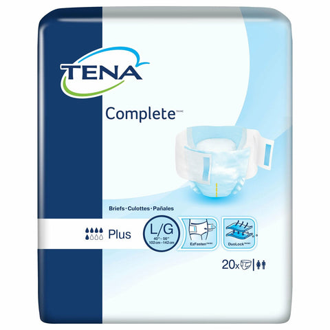TENA Complete Disposable Diaper Brief, Plus - Kin Care Medical Supply