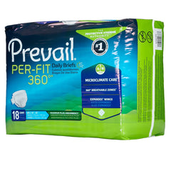 Prevail Per-Fit 360 Disposable Diaper Brief, Maximum Plus, Large - Kin Care Medical Supply