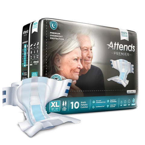Attends Premier Disposable Diaper Brief, Overnight - Kin Care Medical Supply