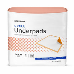 McKesson Ultra Disposable Peach Underpad, Heavy - Kin Care Medical Supply