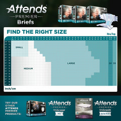 Attends Premier Disposable Diaper Brief, Overnight - Kin Care Medical Supply