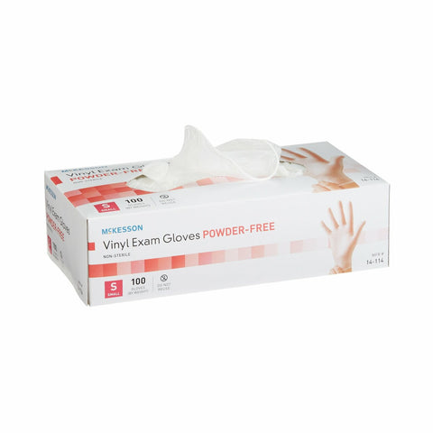 McKesson Vinyl Clear Exam Glove, 100 per Box - Kin Care Medical Supply