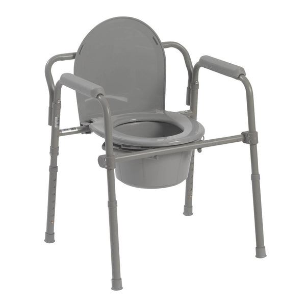 Folding Steel Commode - Kin Care Medical Supply