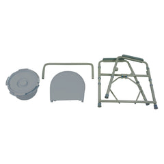 Folding Steel Commode - Kin Care Medical Supply