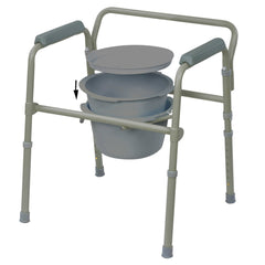 Folding Steel Commode - Kin Care Medical Supply