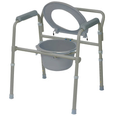 Folding Steel Commode - Kin Care Medical Supply