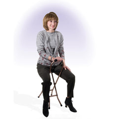 Folding Lightweight Cane with Sling Style Seat by Drive Medical - Kin Care Medical Supply