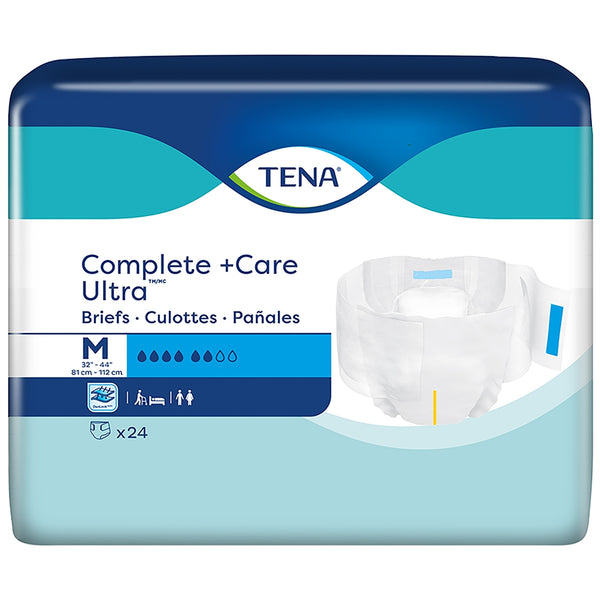 TENA Complete + Care Ultra Disposable Diaper Brief, Ultra, Medium - Kin Care Medical Supply