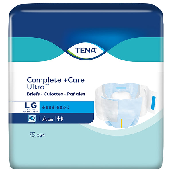 TENA Complete + Care Ultra Disposable Diaper Brief, Ultra, Large - Kin Care Medical Supply