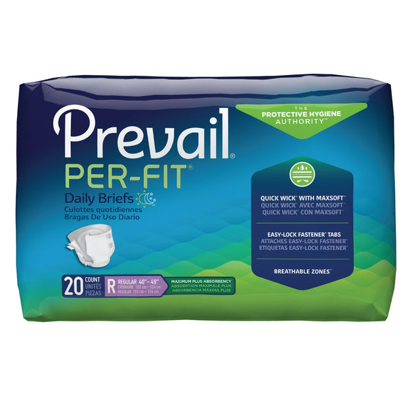 Prevail Per-Fit Disposable Diaper Brief, Maximum, Regular - Kin Care Medical Supply