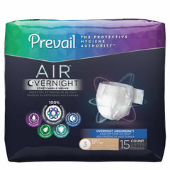 Prevail Air Overnight Disposable Diaper Brief, Overnight, Size 3 - Kin Care Medical Supply