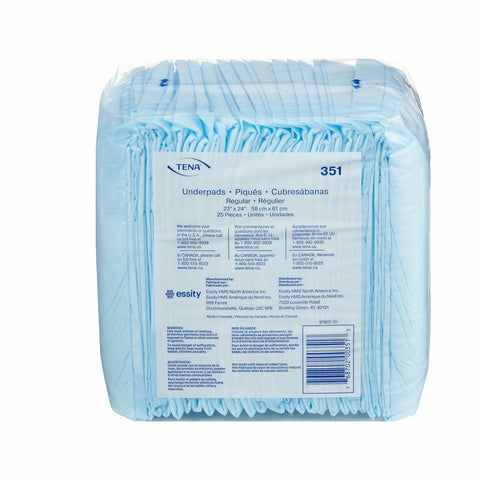TENA Regular Disposable Blue Underpad, Light - Kin Care Medical Supply