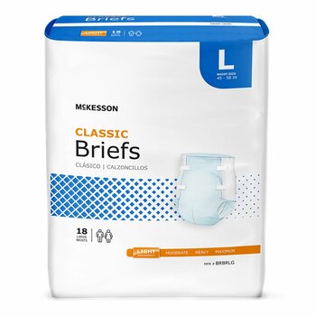 McKesson Classic Disposable Diaper Brief, Light - Kin Care Medical Supply