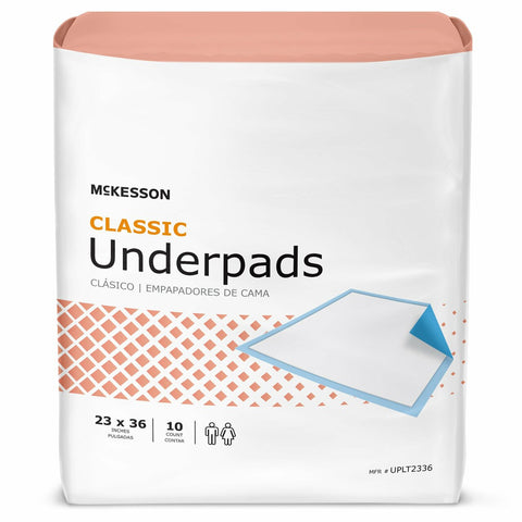 McKesson Classic Plus Disposable Blue Underpad, Light - Kin Care Medical Supply