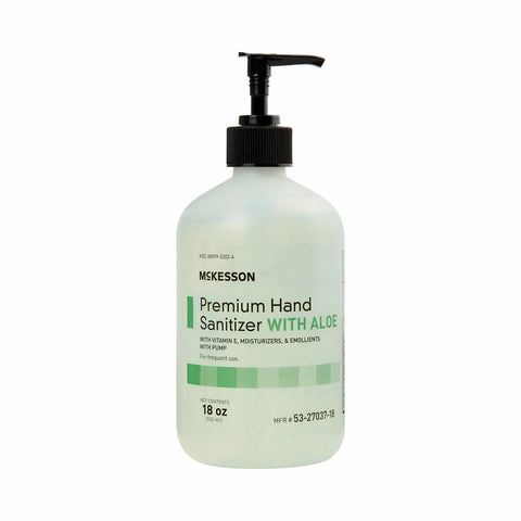 McKesson Premium Hand Sanitizer with Aloe Spring Water Scent 18 oz. Pump Bottle - Kin Care Medical Supply