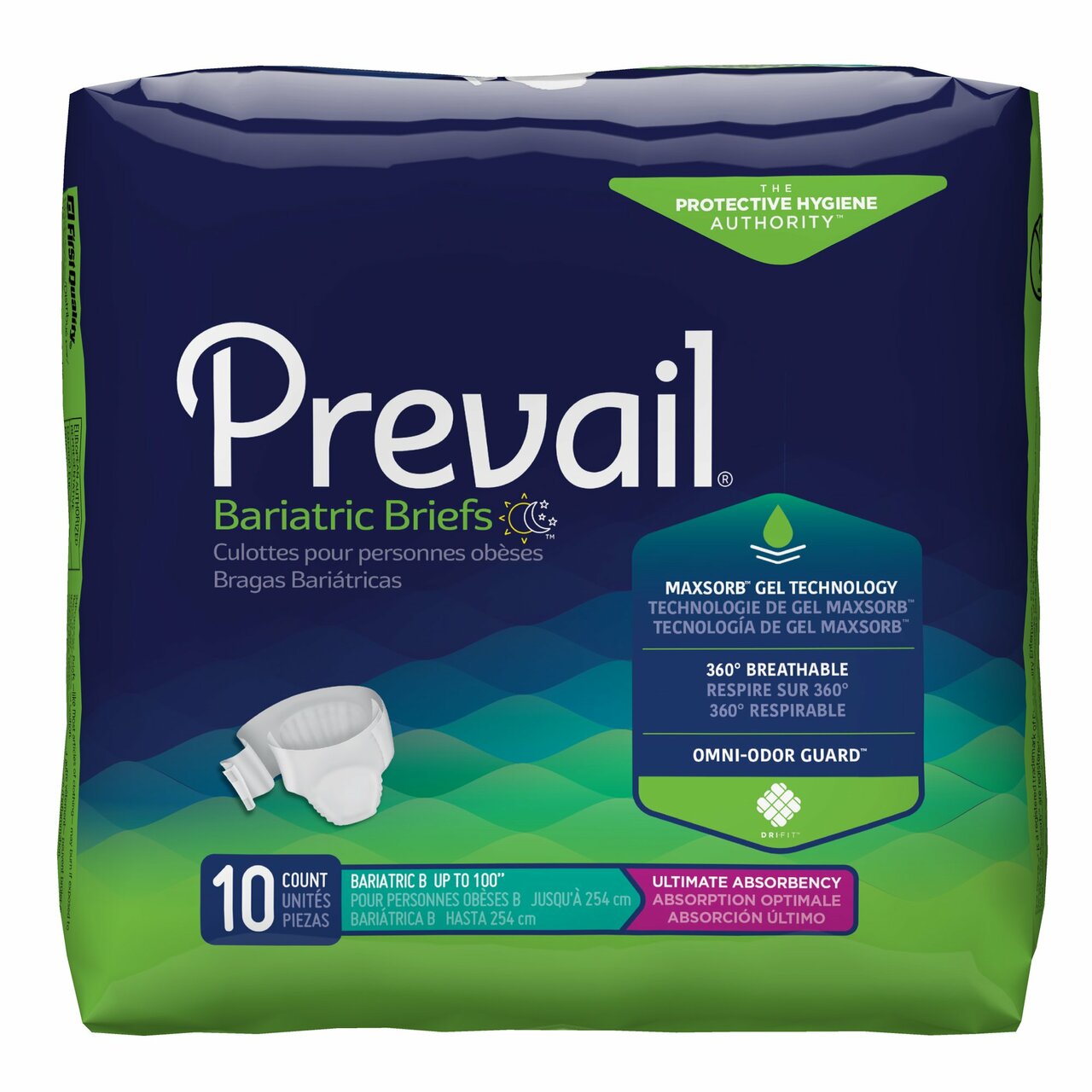 Prevail Bariatric Disposable Diaper Brief, Ultimate, Size B – Kin