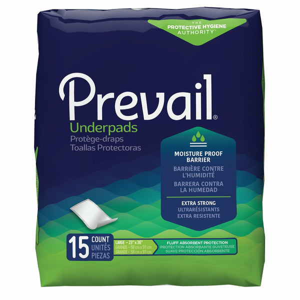 Prevail Disposable Underpad, Light Fluff, 23 X 36 Inch - Kin Care Medical Supply