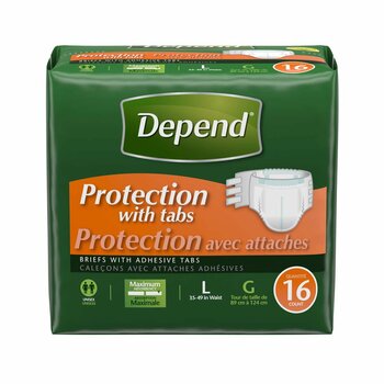 Depend Disposable Diaper Brief, Maximum - Kin Care Medical Supply