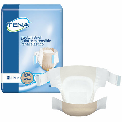 TENA Stretch Plus Disposable Diaper Brief, Moderate - Kin Care Medical Supply