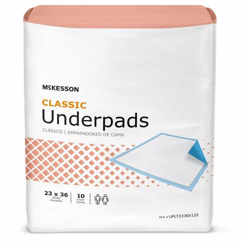 McKesson Disposable Blue Underpad, Lite, 23 X 36 Inch - Kin Care Medical Supply