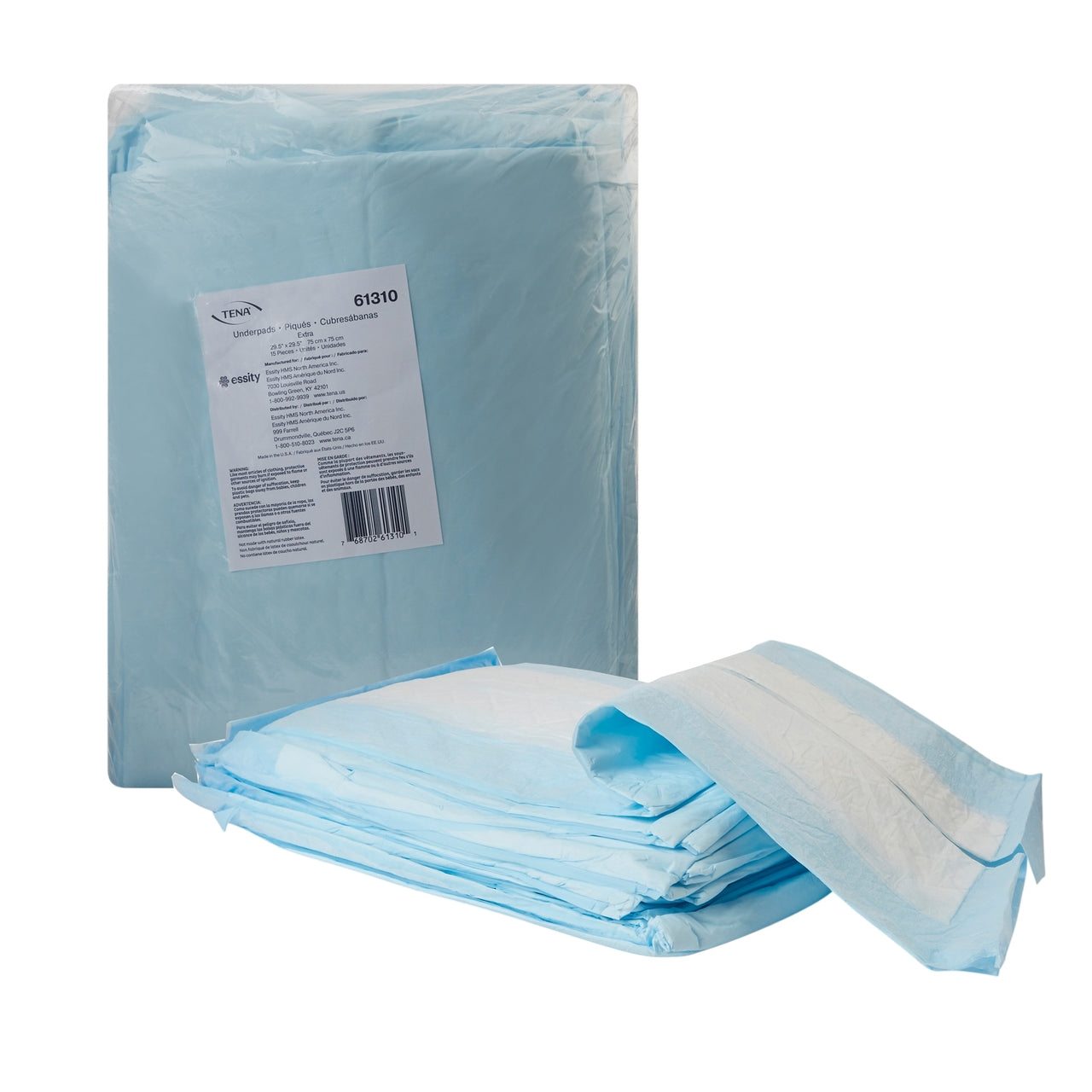 TENA Large Disposable Blue Underpad, Heavy, 29-1/2 X 29-1/2 Inch – Kin Care  Medical Supply