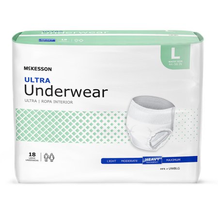McKesson Ultra Adult Heavy Absorbency Incontinence Brief Diaper, Large, 72 Ct - Kin Care Medical Supply