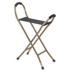 Folding Lightweight Cane with Sling Style Seat by Drive Medical - Kin Care Medical Supply