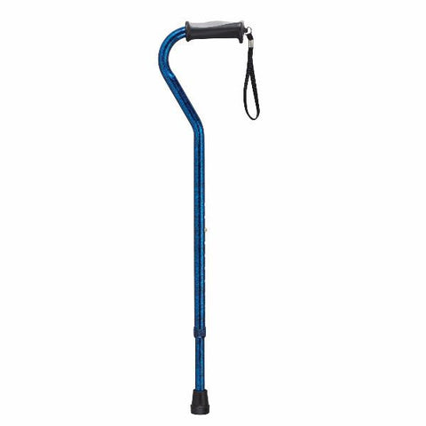 Drive Medical Adjustable Height Offset Handle Cane with Gel Hand Grip - Kin Care Medical Supply