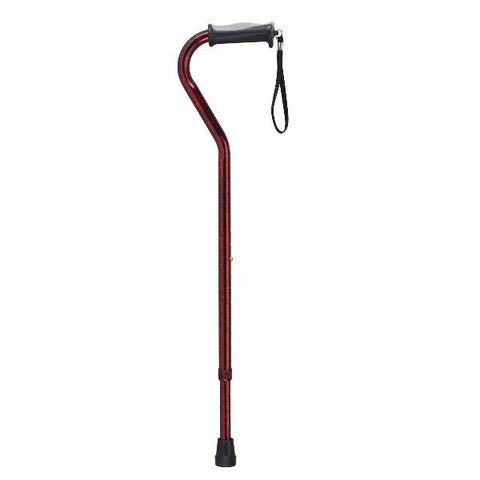 Drive Medical Adjustable Height Offset Handle Cane with Gel Hand Grip - Kin Care Medical Supply